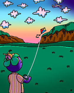 Flying kite 2