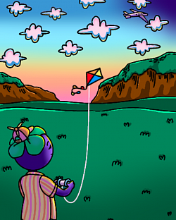 Flying kite 3